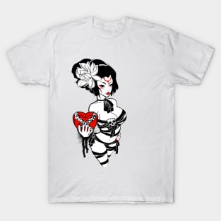 Girl with a heart-shaped box T-Shirt